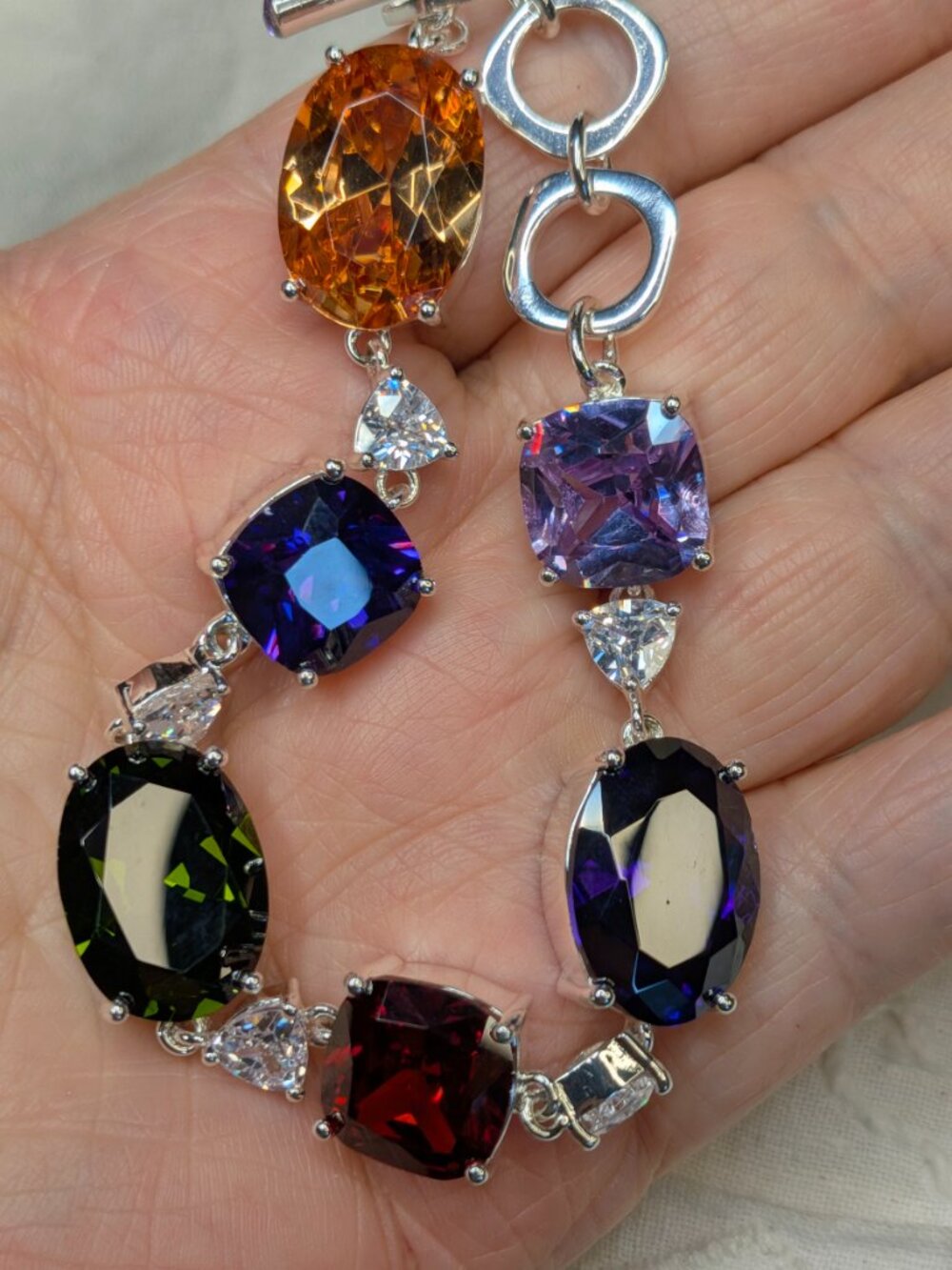 Nataliya V. Collister Multicolor Crystal Link Bracelet